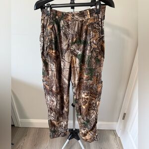 Cabela’s Realtree Camo Hunting Pants Mens M Mesh Lined Snap Leg